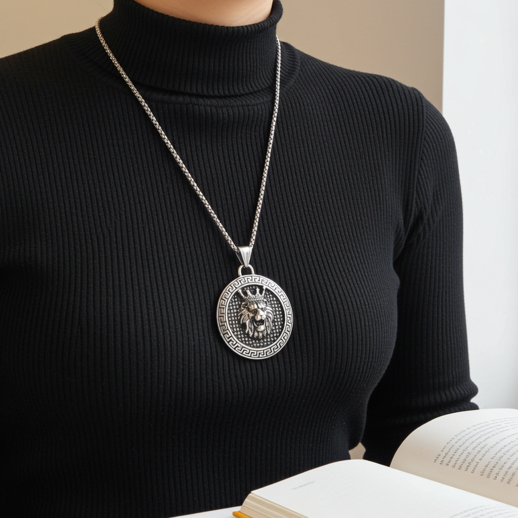 GP03 - Lion King Medallion Pendant Necklace – Strength, Royalty & Bold Style