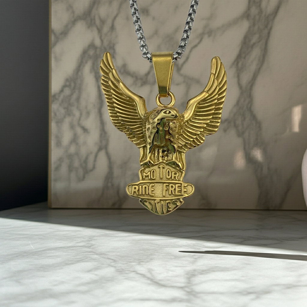 GP04 - Eagle "Ride Free" Pendant Necklace – Unleash the Spirit of Freedom