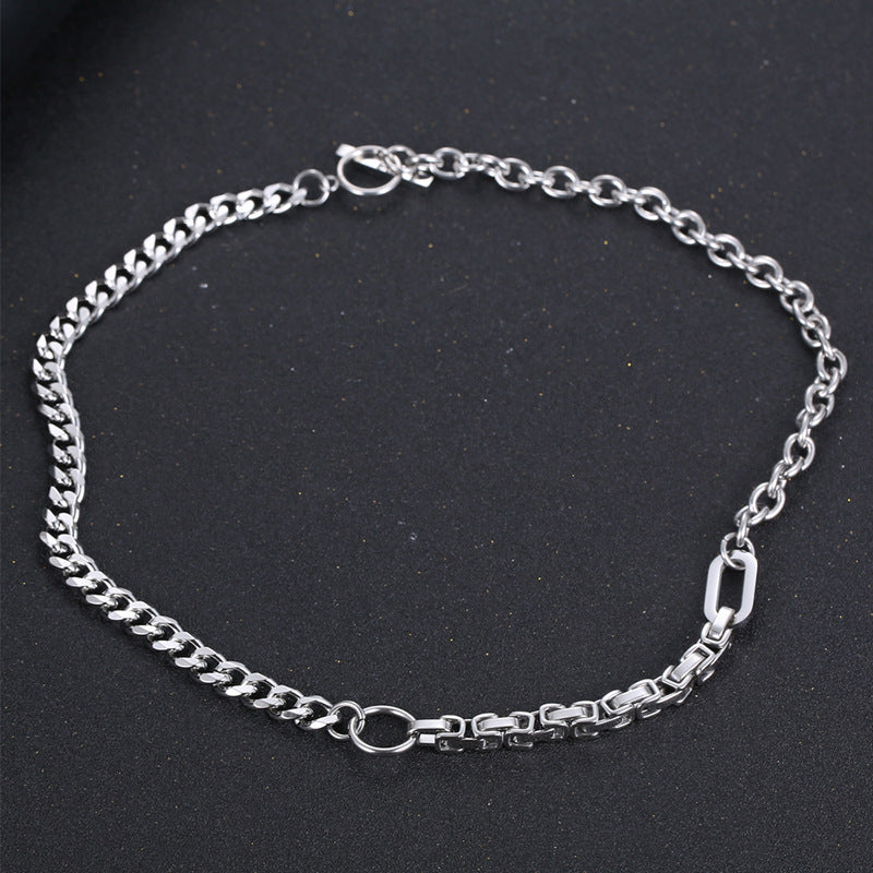 CC12 Bold Mixed Chain Stainless Steel Necklace