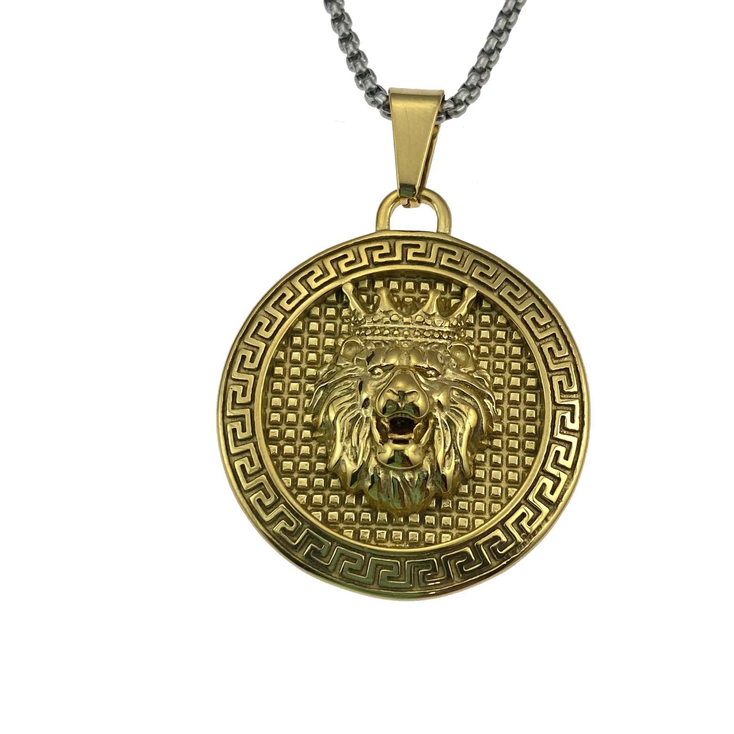 GP03 Lion King Medallion Pendant Necklace – Strength, Royalty & Bold Style