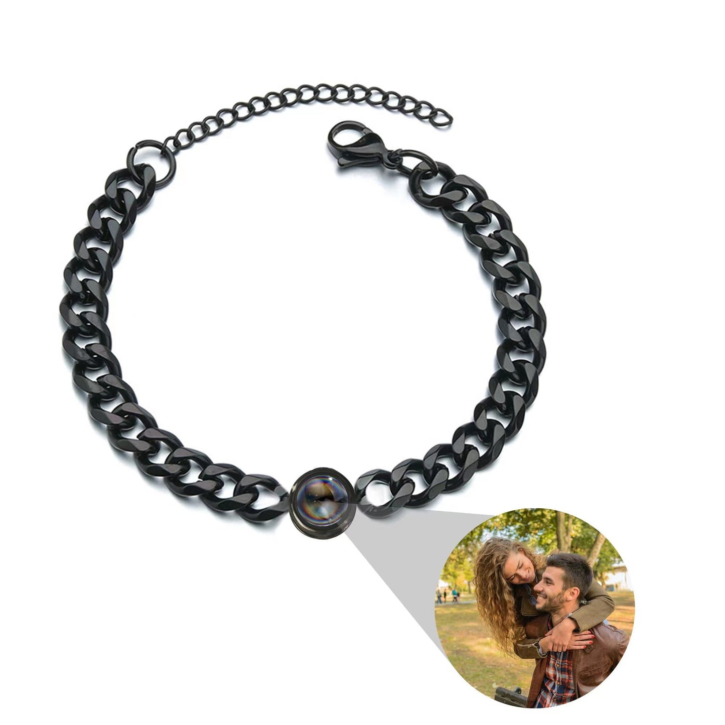 PS02 Personalized Photo Projection Chain Bracelet
