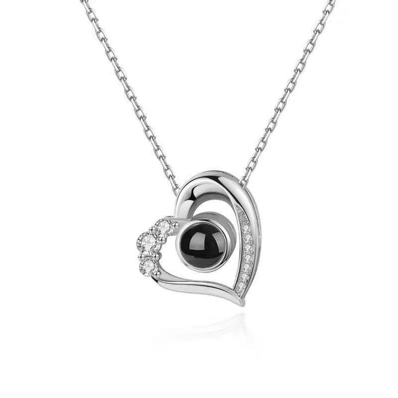 PX16 - Eternal Love Hidden Photo Necklace β Heart Design (Gold / Silver)