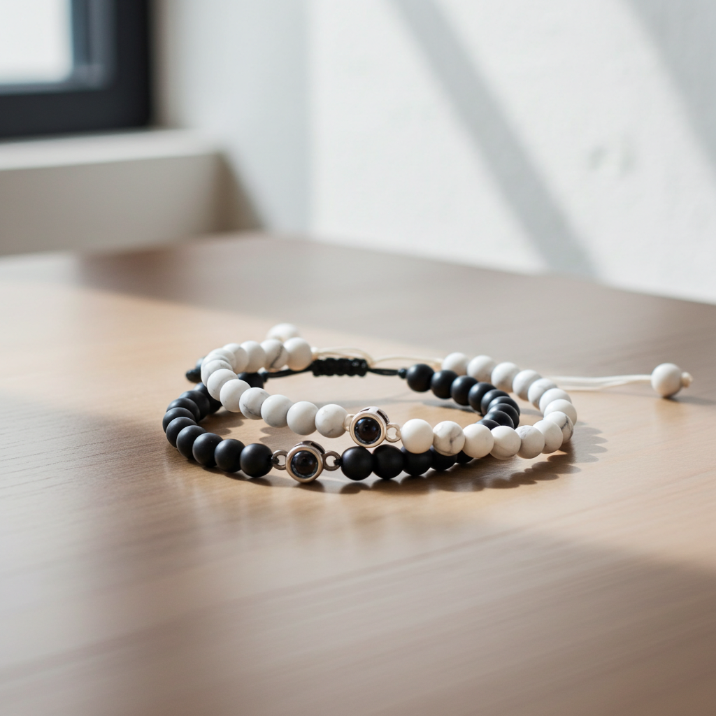 PS07 - Photo Projection Gemstone Bracelet – A Memory Woven Into Every Bead