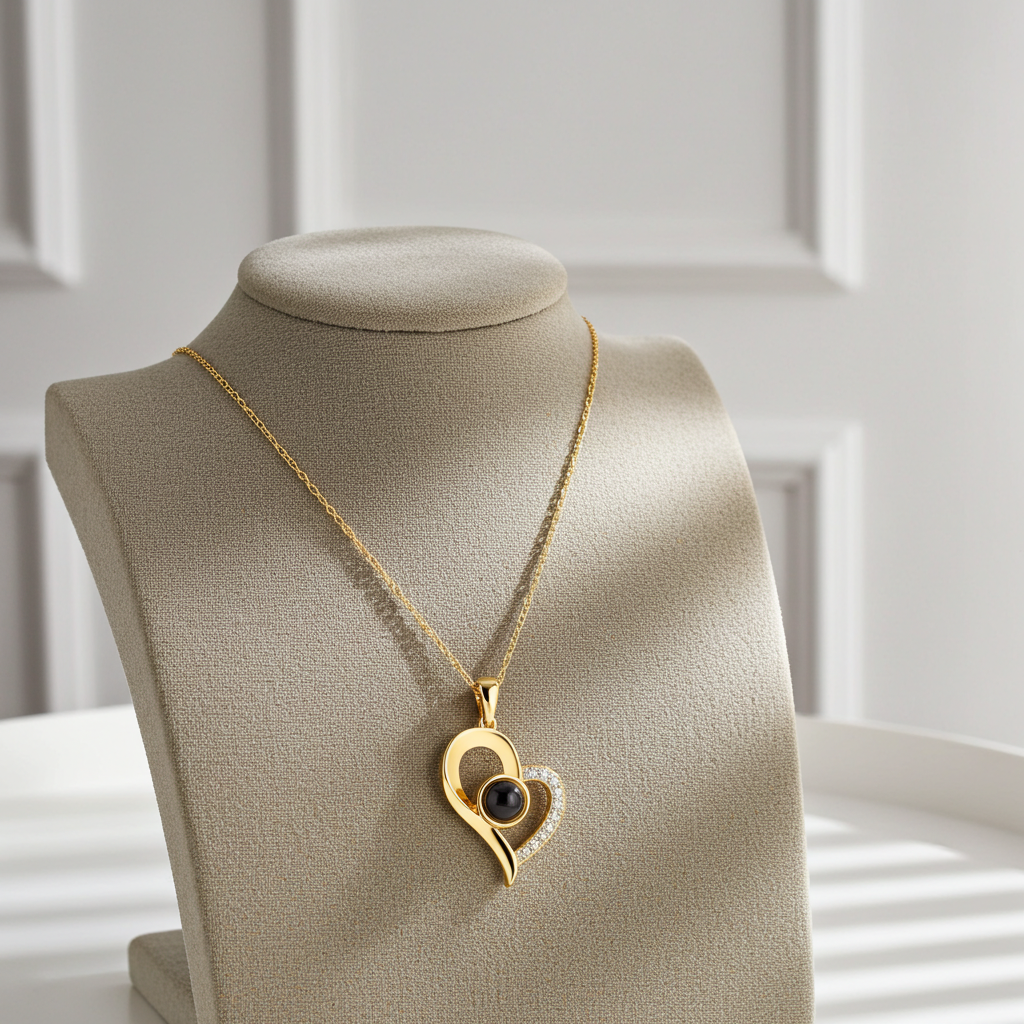 PXS117 - Personalized Heart Photo Projection Necklace