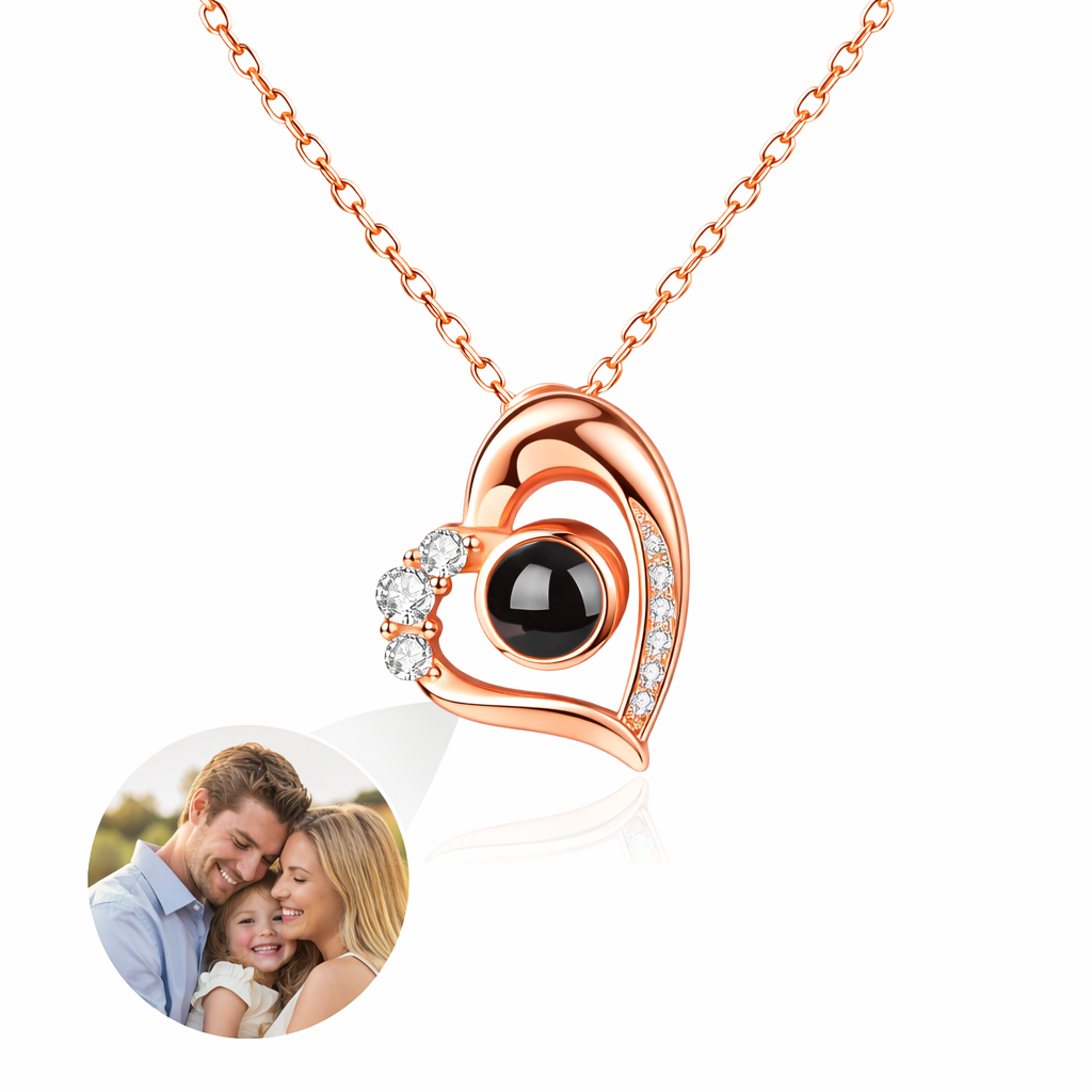 PXS113 - Eternal Heart Photo Projection Necklace