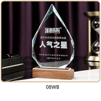 SP08 - Premium Crystal Trophy – Custom Engraved Corporate Award