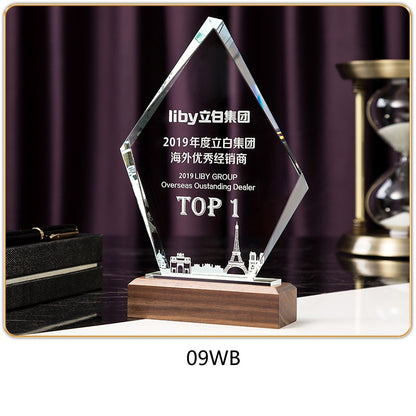 SP08 - Premium Crystal Trophy – Custom Engraved Corporate Award