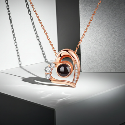 PXS113 - Eternal Heart Photo Projection Necklace