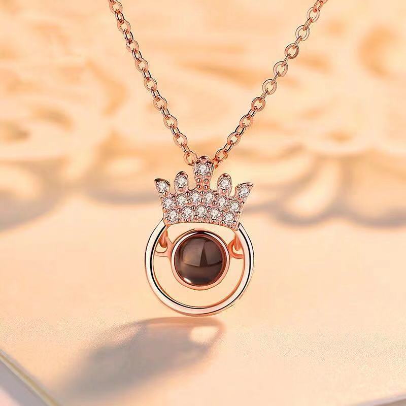 PX02 - Personalized Photo Projection Heart Necklace – Rose Gold, Silver, and Gold Colour