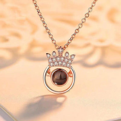 PX02 - Personalized Photo Projection Heart Necklace – Rose Gold, Silver, and Gold Colour