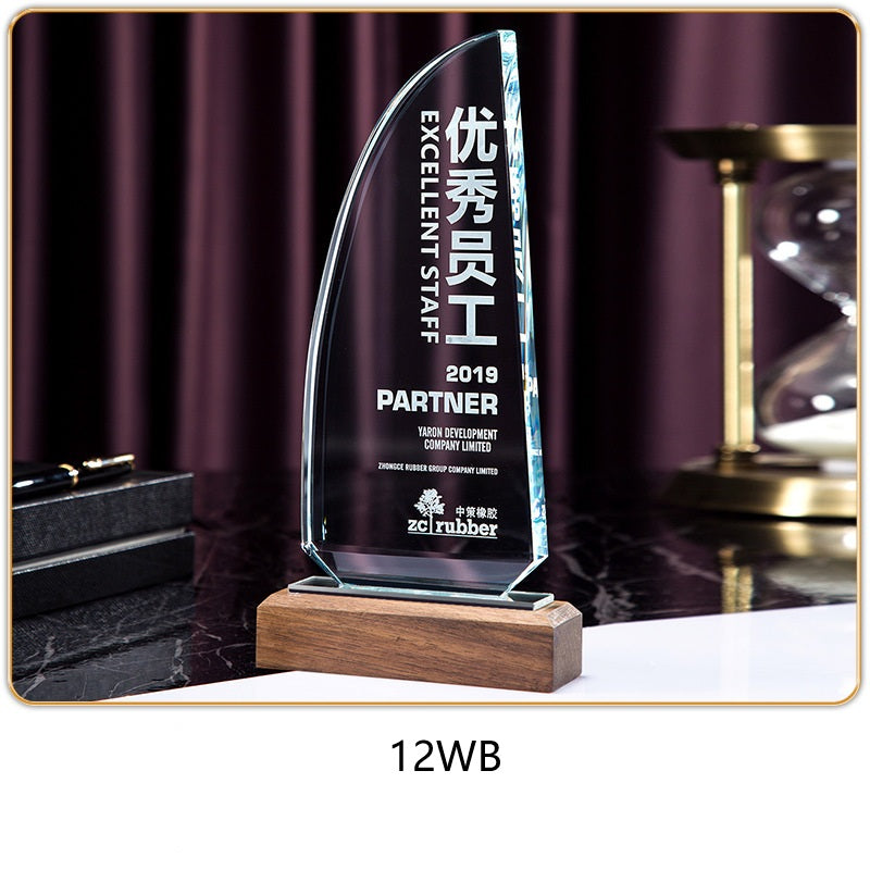 SP08 - Premium Crystal Trophy – Custom Engraved Corporate Award