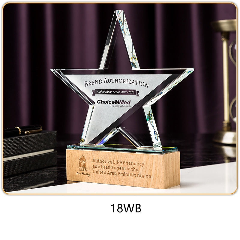 SP08 - Premium Crystal Trophy – Custom Engraved Corporate Award