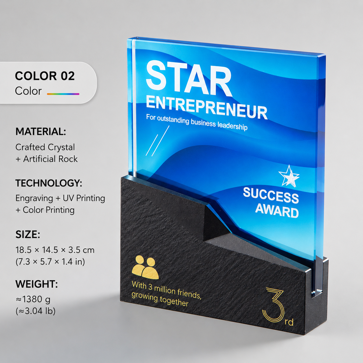 SP06 Creative Custom Crystal Award Trophy