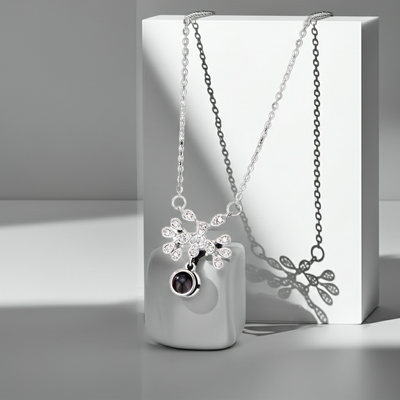 PX12 - Hidden Photo Teardrop Necklace – A Touch of Emotion, Worn with Elegance