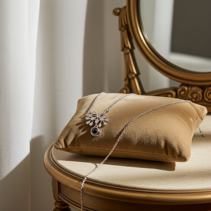 PX12 - Hidden Photo Teardrop Necklace – A Touch of Emotion, Worn with Elegance