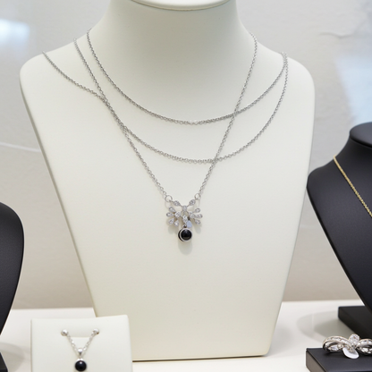 PX12 - Hidden Photo Teardrop Necklace – A Touch of Emotion, Worn with Elegance