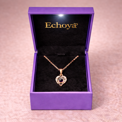 PXS107 - Echoya – Eternal Heart Photo Projection Necklace