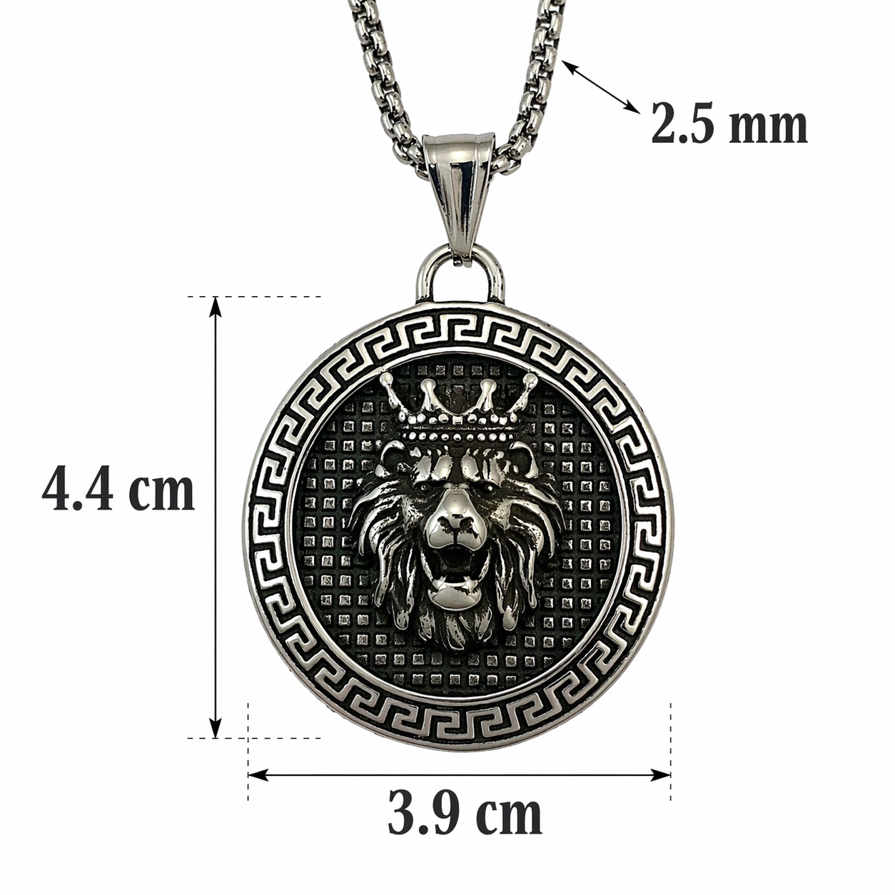GP03 - Lion King Medallion Pendant Necklace – Strength, Royalty &amp; Bold Style