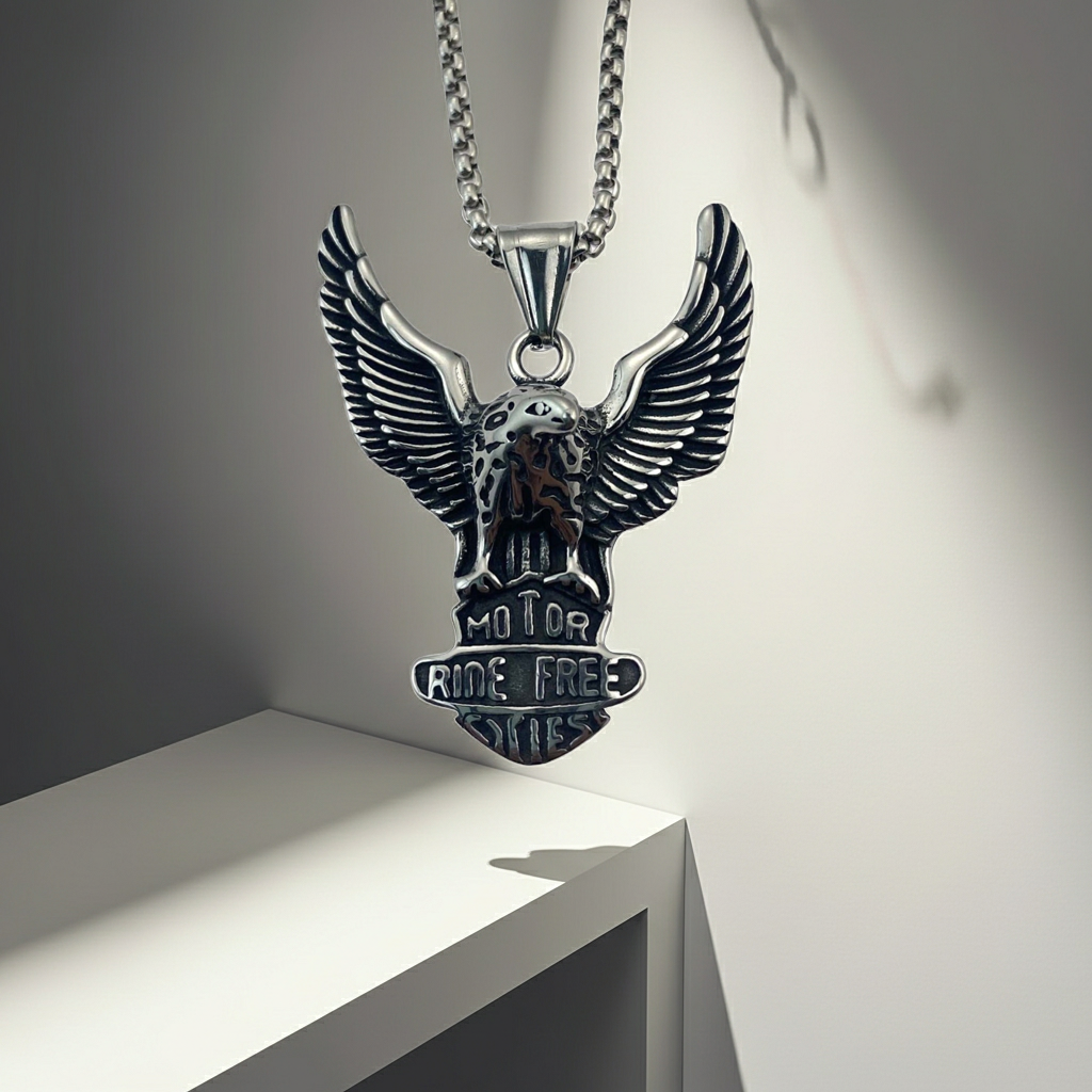 GP04 - Eagle "Ride Free" Pendant Necklace – Unleash the Spirit of Freedom