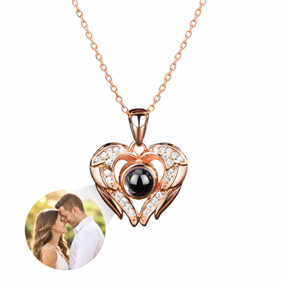 PXS107 - Echoya – Eternal Heart Photo Projection Necklace
