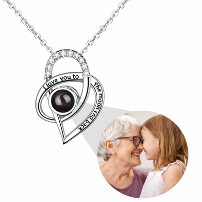 PXS108 - Echoya™ Eternal Love Photo Projection Necklace – S925 Silver