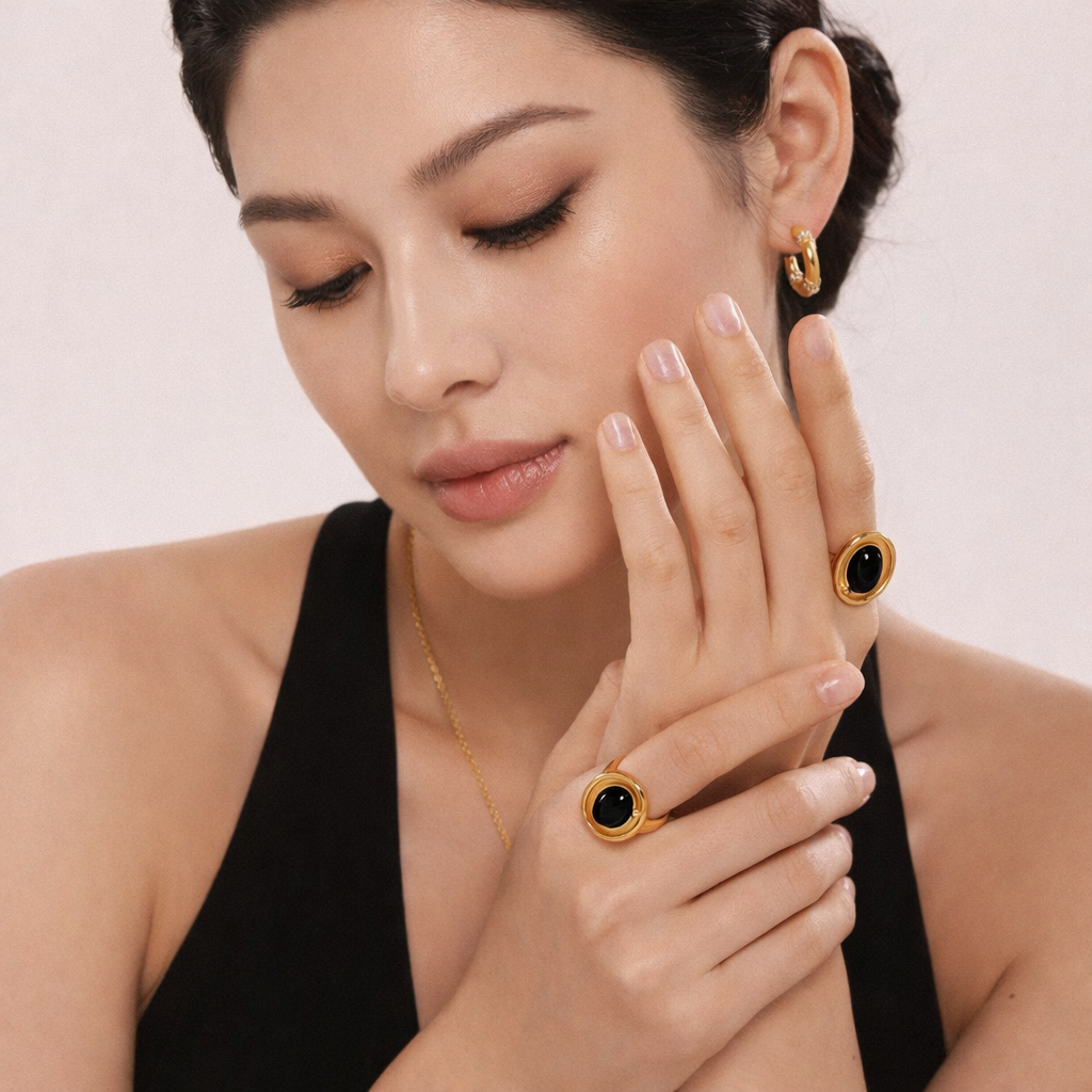 GP12 - Vintage Oval Agate Ring