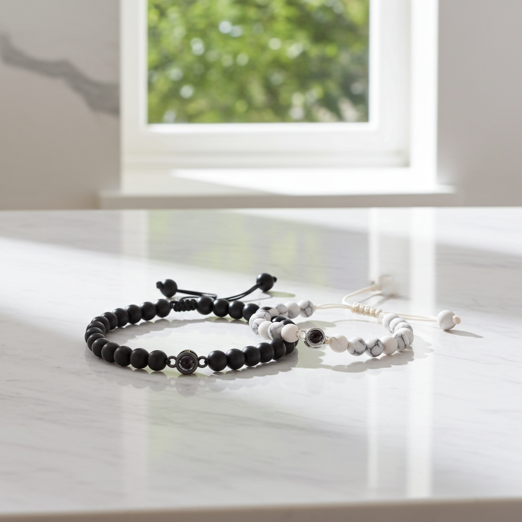 PS07 - Photo Projection Gemstone Bracelet – A Memory Woven Into Every Bead