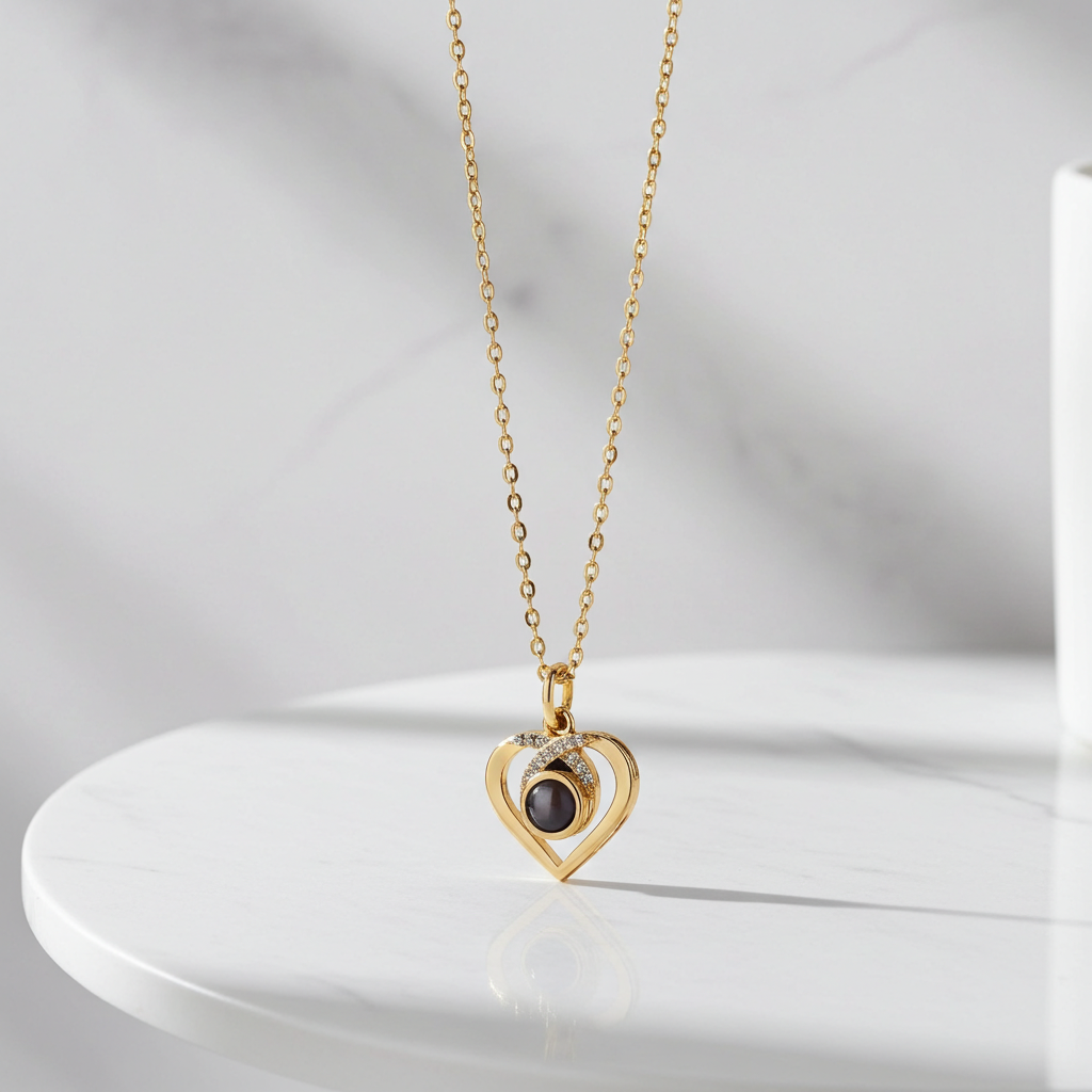 PX19 - Infinity Heart Hidden Photo Necklace – Gold / Silver / Rose Gold