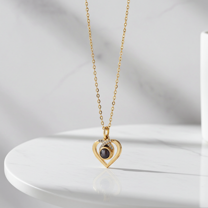 PX19 - Infinity Heart Hidden Photo Necklace – Gold / Silver / Rose Gold