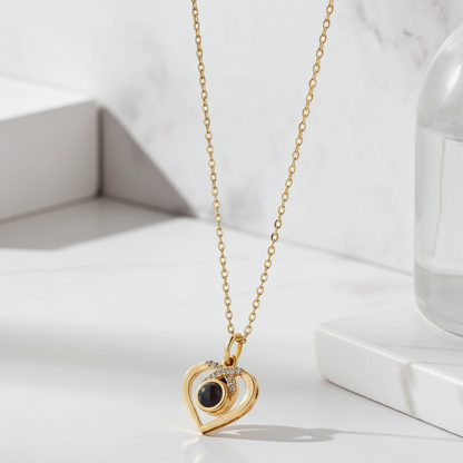 PX19 - Infinity Heart Hidden Photo Necklace – Gold / Silver / Rose Gold