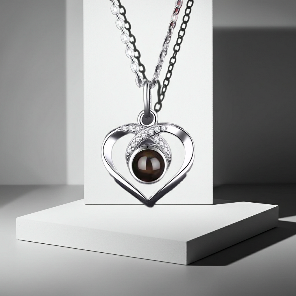 PX19 - Infinity Heart Hidden Photo Necklace – Gold / Silver / Rose Gold