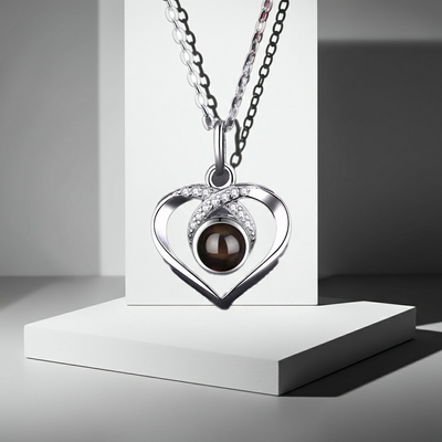 PX19 - Infinity Heart Hidden Photo Necklace – Gold / Silver / Rose Gold