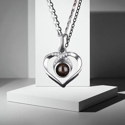 PX19 - Infinity Heart Hidden Photo Necklace – Gold / Silver / Rose Gold