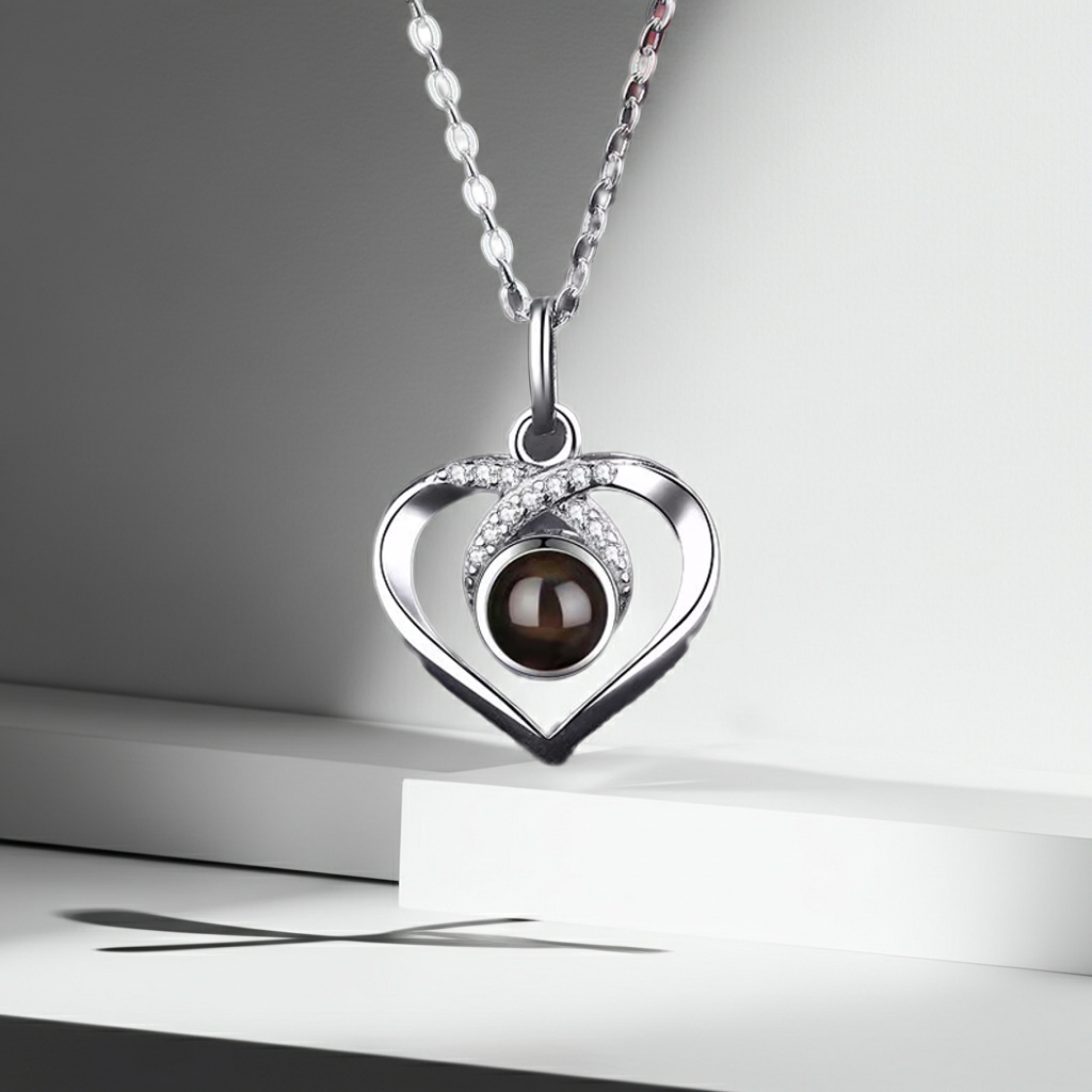 PX19 - Infinity Heart Hidden Photo Necklace – Gold / Silver / Rose Gold