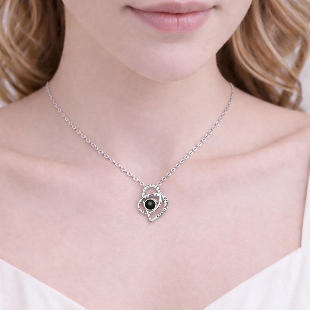 PXS108 - Echoya™ Eternal Love Photo Projection Necklace – S925 Silver