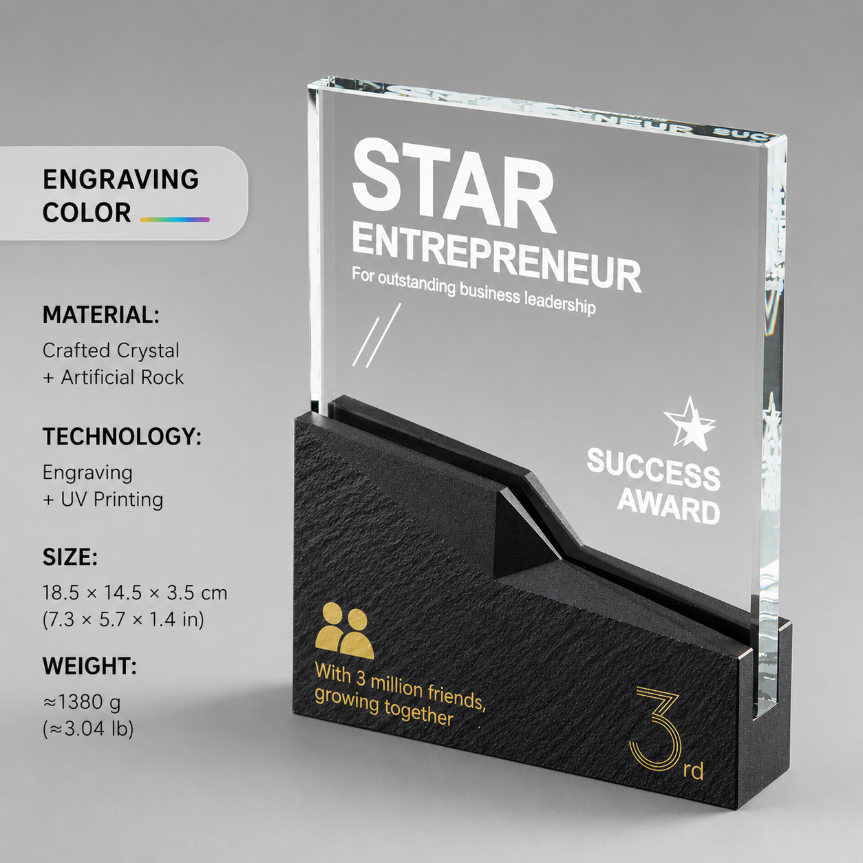 SP06 Creative Custom Crystal Award Trophy