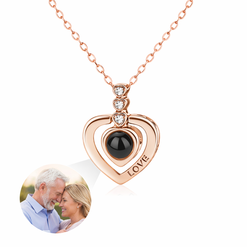 PXS115 - Personalized Heart Photo Projection Necklace