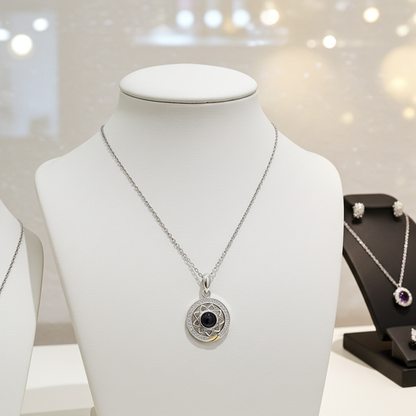 PX06 - Sun & Moon Custom Projection Necklace Set – Symbol of Eternal Connection