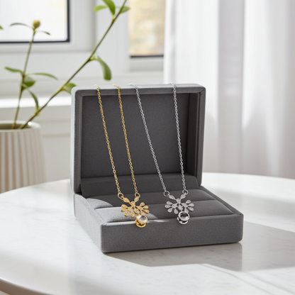 PX12 - Hidden Photo Teardrop Necklace – A Touch of Emotion, Worn with Elegance