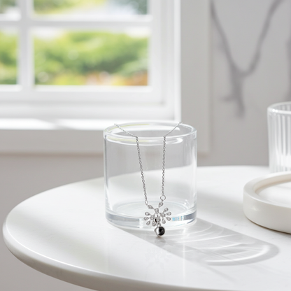 PX12 - Hidden Photo Teardrop Necklace – A Touch of Emotion, Worn with Elegance