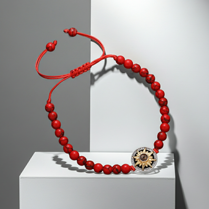 PS06 - Personalized Sun Photo Projection Beaded Bracelet