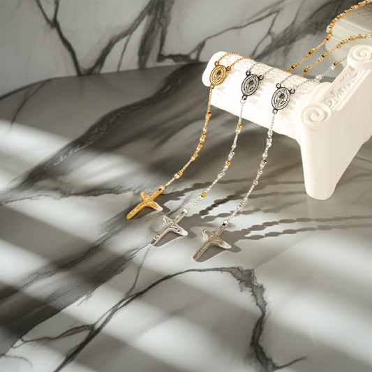 GP18 - Titanium Steel Beaded Necklace