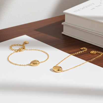 GP26 - Teardrop Sparkle Jewelry Set – Bracelet, Necklace & Earrings