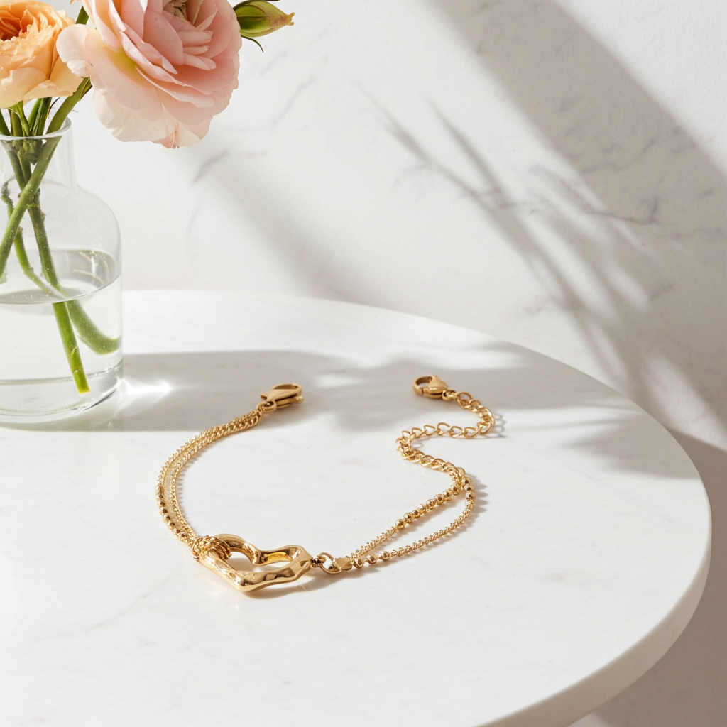 GP41 - Open Heart Chain Bracelet