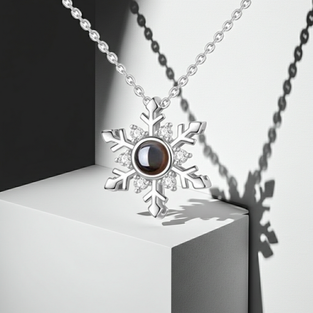PX50 - Snowflake Projection Necklace – Eternal Moments in Every Flake