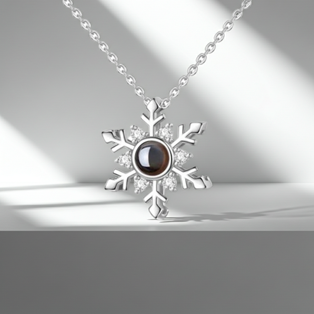 PX50 - Snowflake Projection Necklace – Eternal Moments in Every Flake