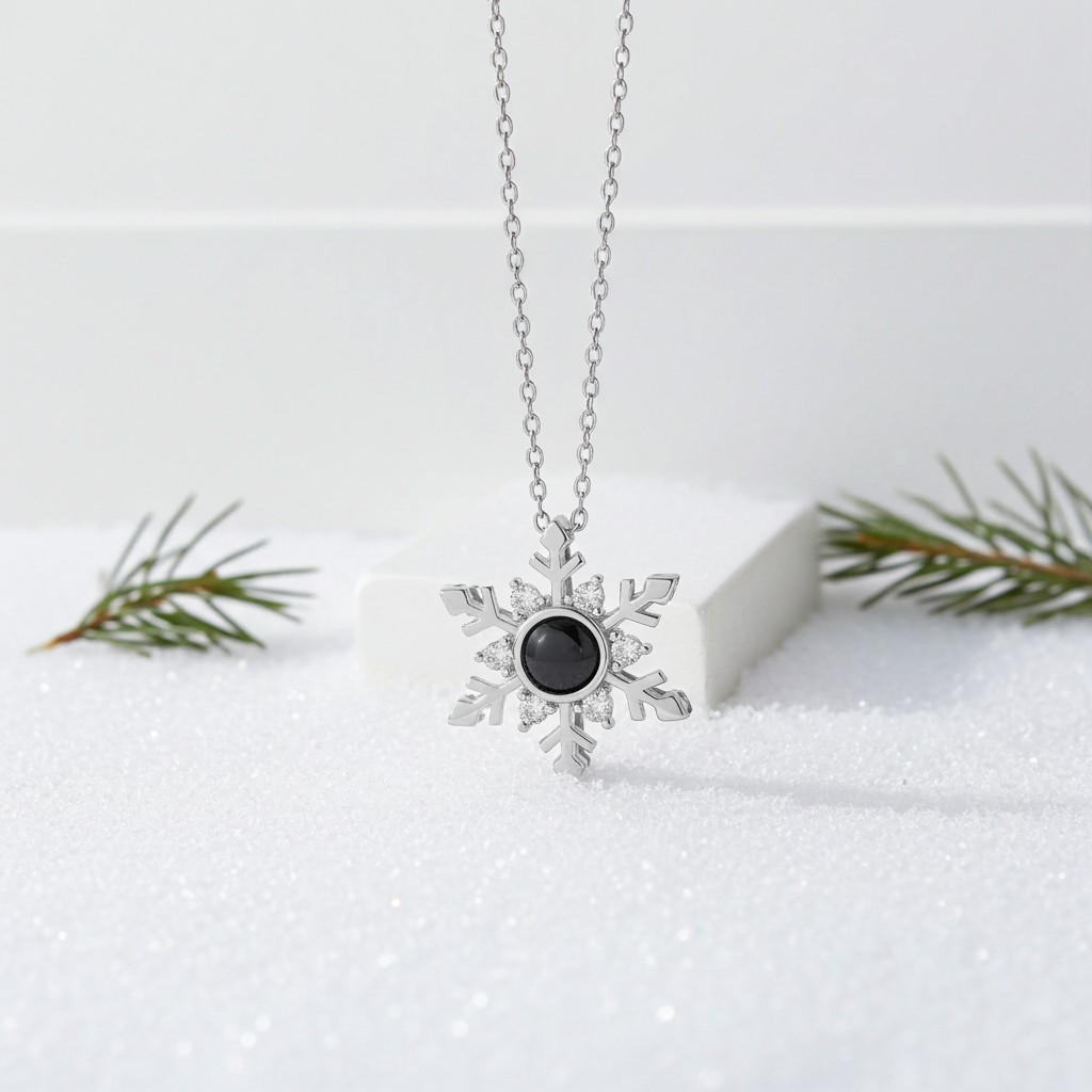 PX50 - Snowflake Projection Necklace – Eternal Moments in Every Flake