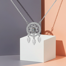 PX23 - Dreamcatcher Hidden Photo Projection Necklace – Silver / Rose Gold