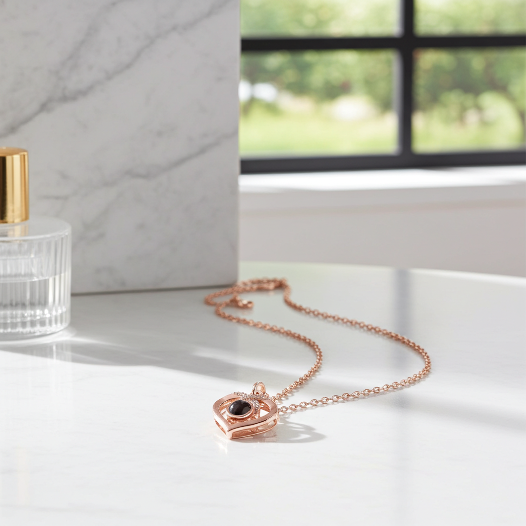 PX19 - Infinity Heart Hidden Photo Necklace – Gold / Silver / Rose Gold