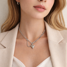 GP11 - Chunky Heart Link Chain Bracelet & Necklace – Bold Love in Every Link